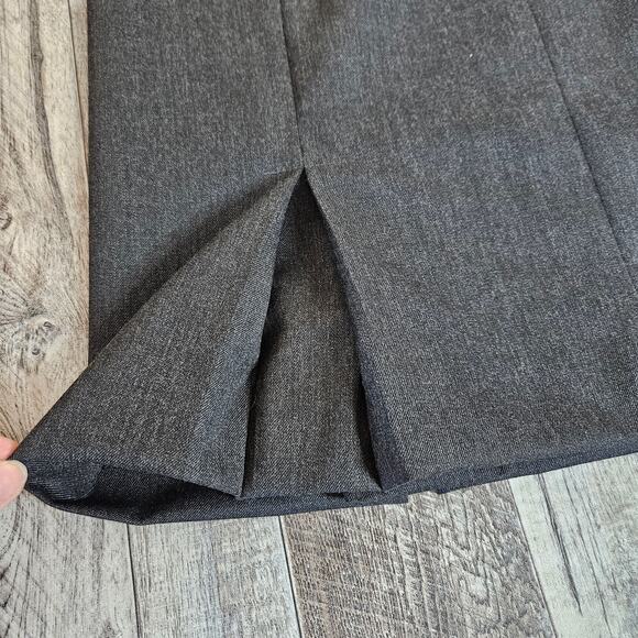 Pendleton Wool Pencil Skirt Kick Pleat Gray Lined Office Professional Size 12 - Picture 5 of 12
